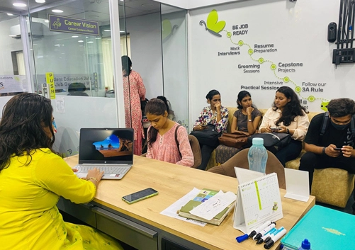 Reception area at Andheri branch