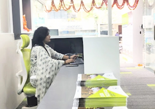 Reception area at Delhi branch